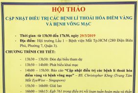 Hội thảo “Cập nhật điều trị các bệnh lí thoái hóa điểm vàng và bệnh võng mạc”