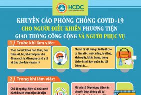 KHUYẾN CÁO PHÒNG CHỐNG DỊCH COVID- 19 CHO NGƯỜI ĐIỀU KHIỂN PHƯƠNG TIỆN GIAO THÔNG CÔNG CỘNG VÀ NGƯỜI PHỤC VỤ