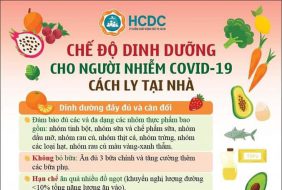 Chế độ dinh dưỡng cho người nhiễm COVID-19 cách ly tại nhà