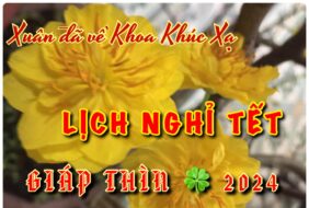 LỊCH NGHỈ TẾT MỪNG XUÂN MỚI CỦA KHOA KHÚC XẠ