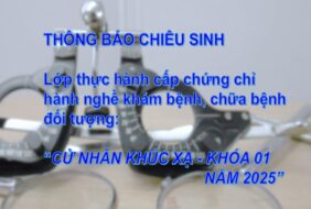 BỆNH VIỆN MẮT – THÔNG BÁO CHIÊU SINH LỚP CỬ NHÂN KHÚC XẠ KHÓA 01 – NĂM 2025