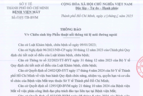 Bệnh viện Mắt – Thông báo chiêu sinh lớp Phẫu thuật nối thông túi lệ mũi đường ngoài
