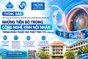Bệnh viện Mắt – Mời tham dự Hội thảo cập nhật kiến thức y khoa liên tục chuyên đề “Những tiến bộ trong công nghệ kính nội nhãn trong phẫu thuật đục thủy tinh thể hiện đại” ngày 02/10/2026